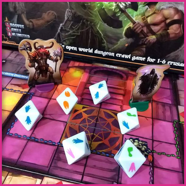 Dungeon Crusade: Monster Footprint Patrol Dice (3 dice per bag)